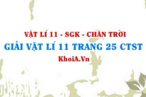 Giải Vật lí 11 trang 25 Chân trời Sáng tạo